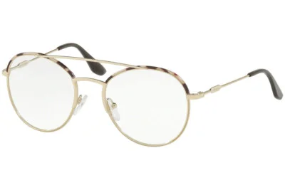 Authentic Prada 55UV - UAO1O1 Eyeglasses Spotted Opal Brown/Pale Gold*NEW* 51mm