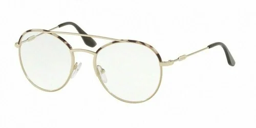 Prada 55UV Eyeglasses PR55UV UAO1O1 51 Brown Metal Optical Frame