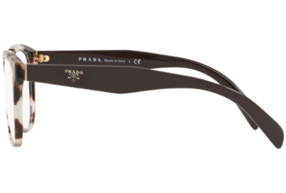 Prada VPR 12T UA0-1O1 Rectangle Spotted Opal Brown Womens Eyeglasses 53mm New 4